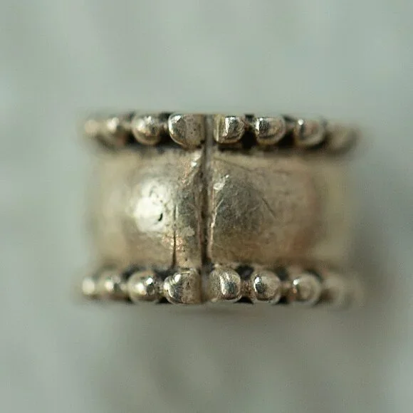 Pandora Authentic Silver Beveled Clip Spacer - Picture 1 of 3